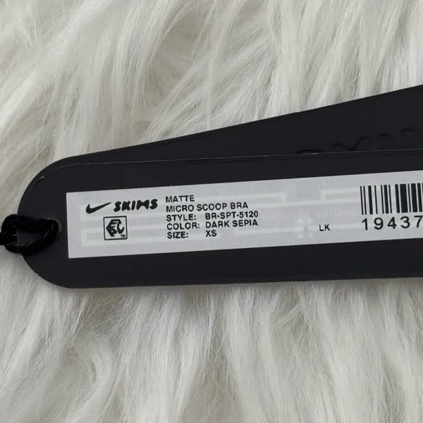 Nike Skims Matte Micro Scoop Bra Dark Sepia Size XS - Image 7