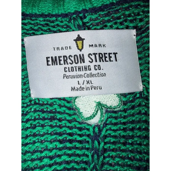 Emerson Street Notre Dame Zip Wrap Sweater L/XL Oversized Poncho Cardigan READ‎ - Image 5
