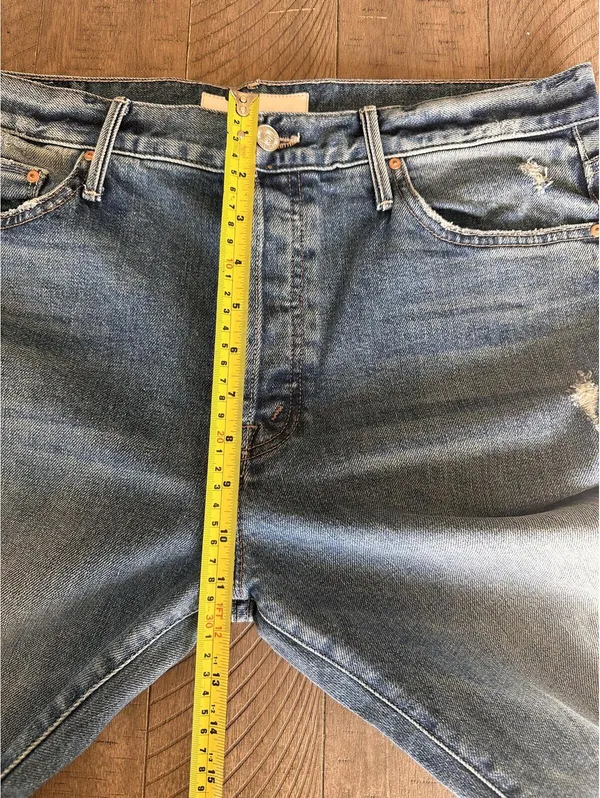 MOTHER Superior The Trickster Skimp Fray Thrill Seeker Distressed Jeans Women 31 - Image 12