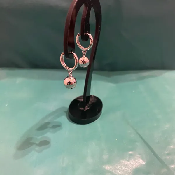 .925 Sterling Silver Elegant Silver Drop Earrings - Image 3