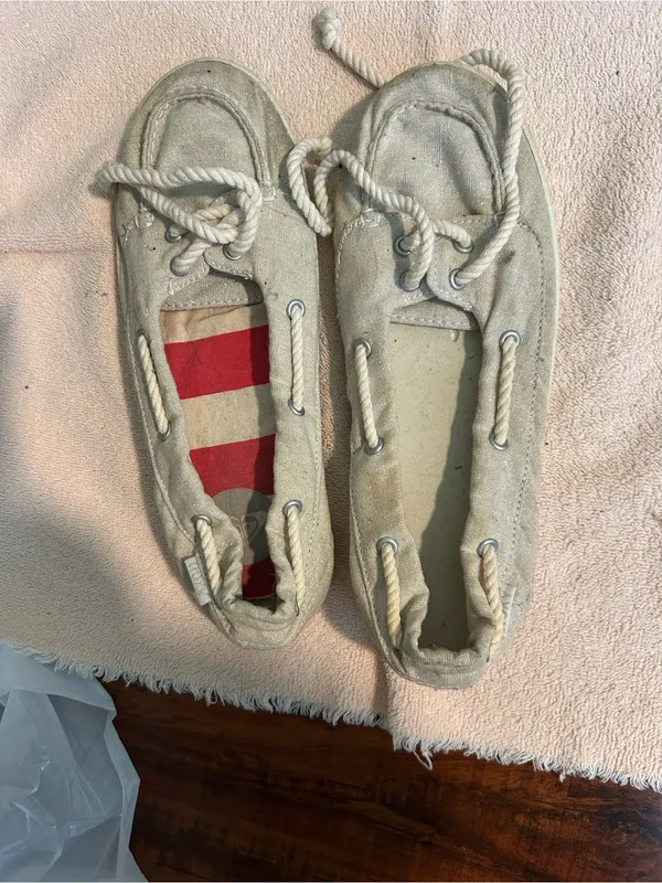Roxy Cream Canvas Moccasins with Rope Laces - Image 6
