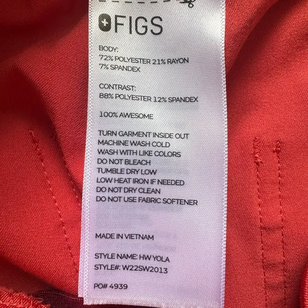 Figs Scrub Pants Yola High Waisted Skinny Technical Collection W22SW2013 Sz S - Image 8