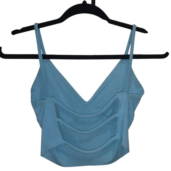 Festival Blue Crop Top Open - Image 2