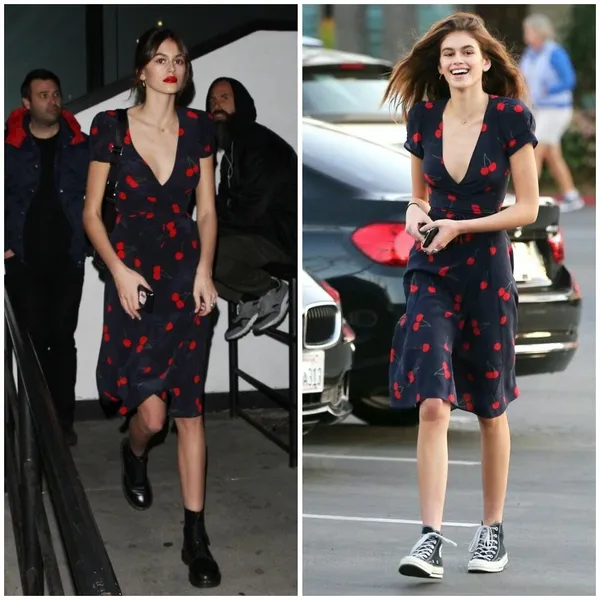💕REALISATION PAR💕 The Teale Midi Wrap Dress ~ Wilde Cherry Print XXS NWOT - Image 8