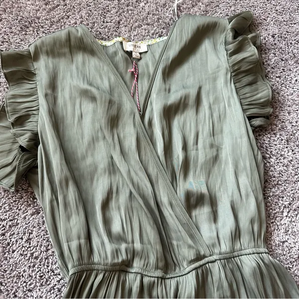 Umgee Olive Green Ruffled Jumpsuit - Image 3