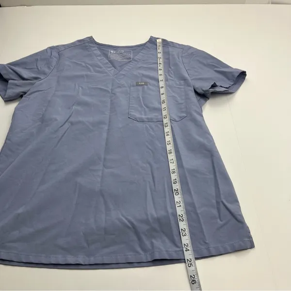 Figs Technical Purple Blue Grey Gray Short Sleeve V-neck Scrub Top Womens Small‎ - Image 6