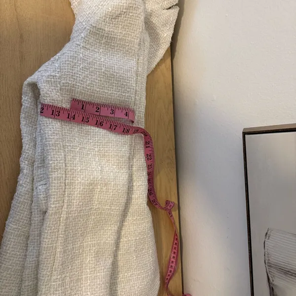 White Textured Suit Jacket - Image 6