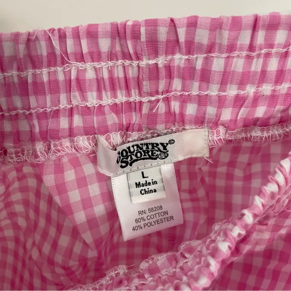 NWT Country Store Pink Gingham Capris | Size: Large - Image 4
