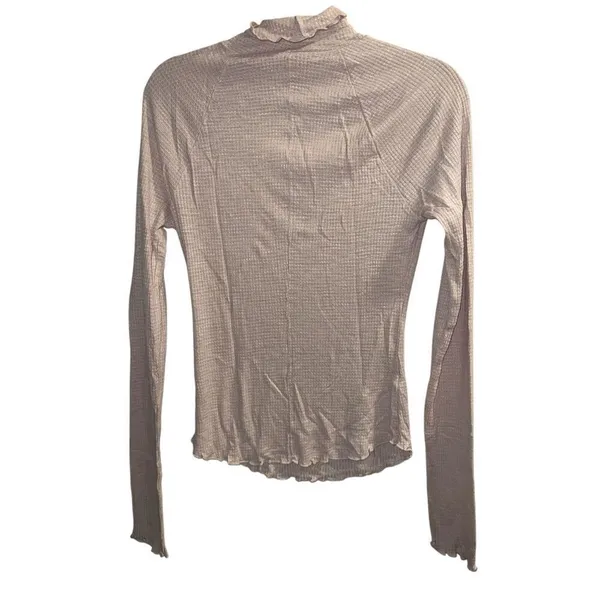Free People ✨ PINK BALLET TURTLENECK LONG SLEEVE MAKE IT EASY THERMAL TEE SZ L TOP✨ - Image 6