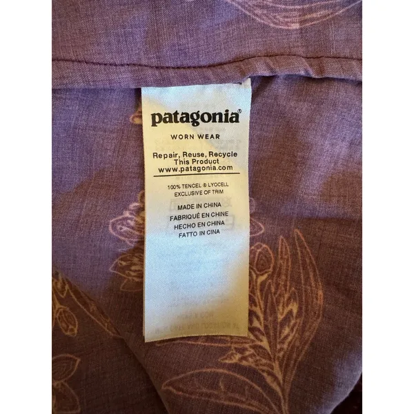 Patagonia Shallow Moon Dress Labrador Tea Deep Plum Floral Size M - Image 6