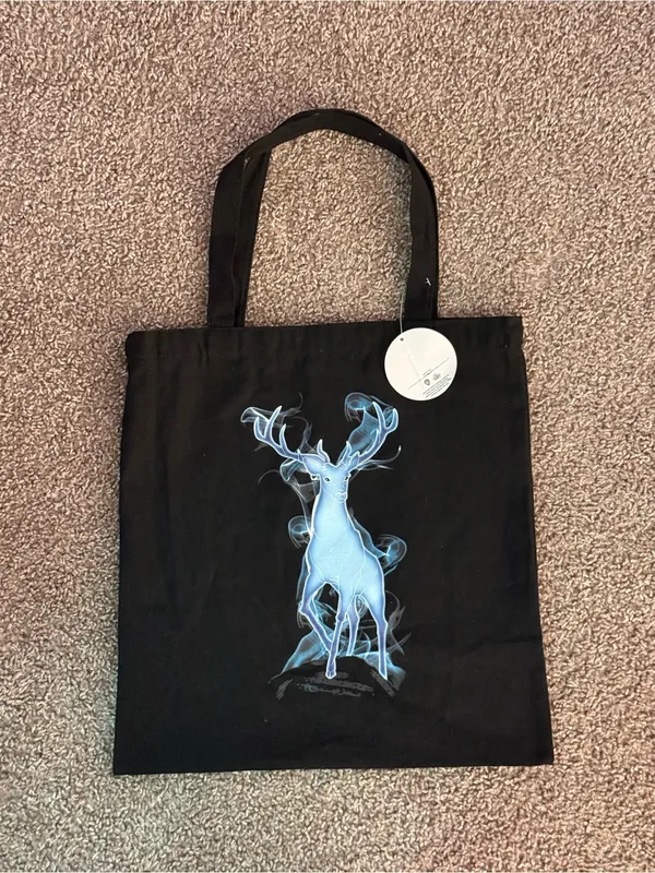 NWT Harry Potter Forbidden Forest Experience Tote Bag Wizarding World Black Canv - Image 5