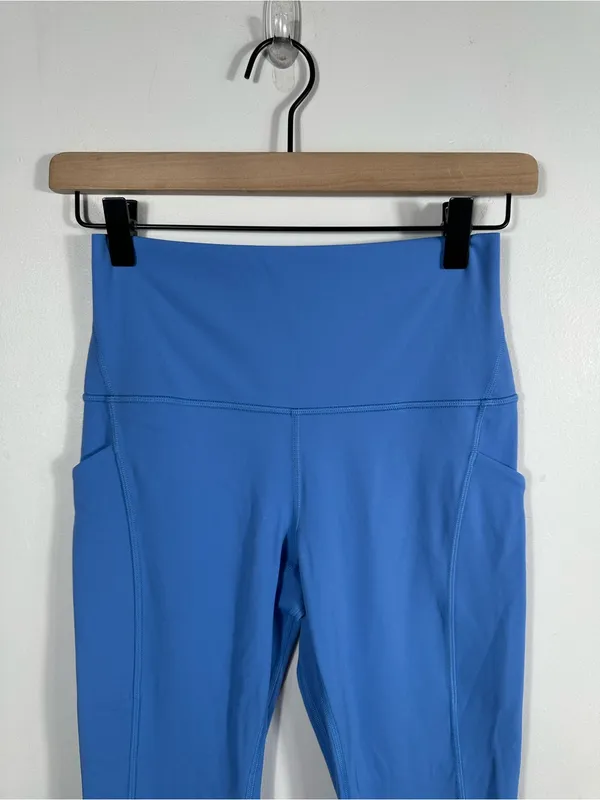 Lululemon Align High‎ Rise Pant Pockets 25” Size 6 Blue Nulu Leggings - Image 5