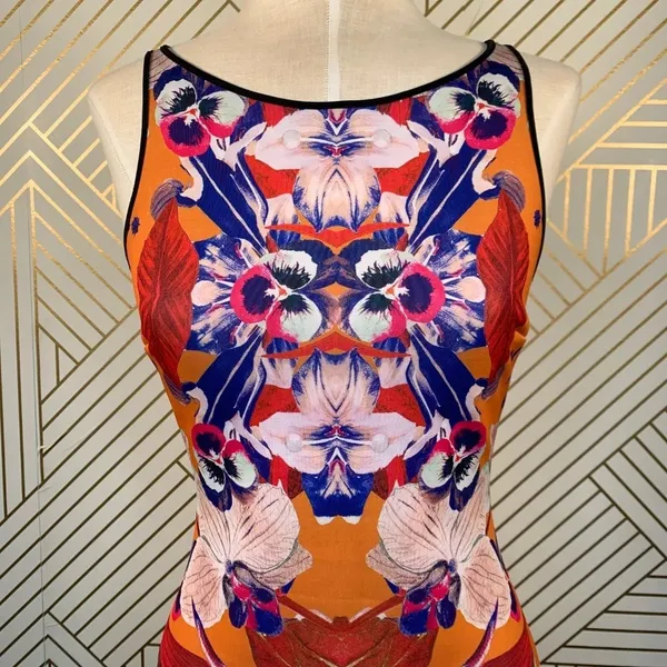Clover Canyon Prism Orchid Neoprene‎ Dress Orange - Image 2