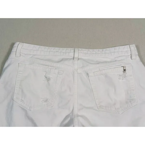 Joe’s Jeans Womens Azami Denim Midi Shorts Size 30 White Distressed Casual - Image 5