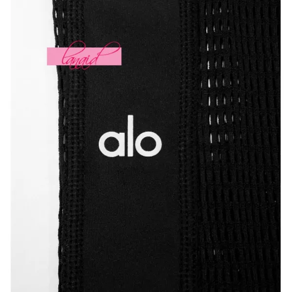 Alo High-Waist Airlift Energize Legging Black Sheer Mesh Cut-Outs Cutouts Tights - Image 14