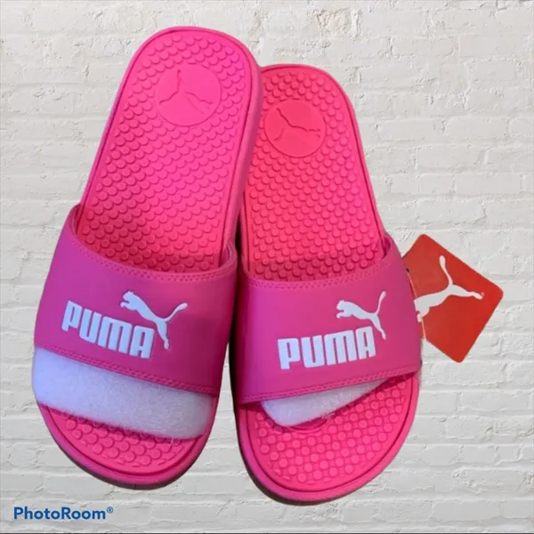 Puma Pink Slides Shower Shoes Sandals Beach Pool Womens 8 - Image 11