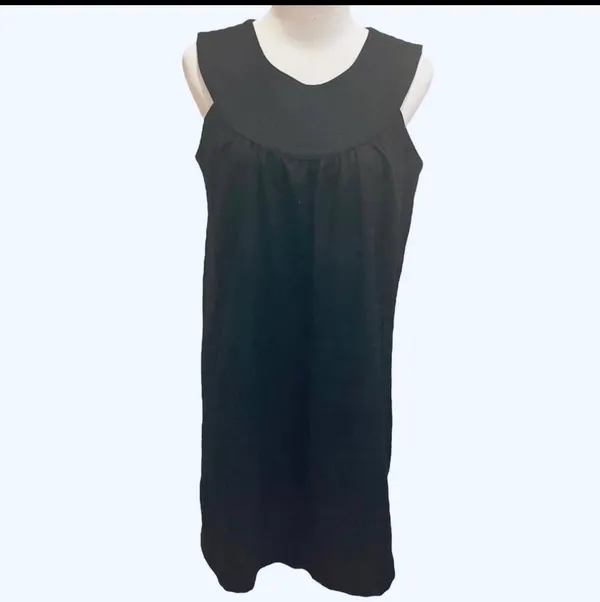 BB Dakota Nordstrom Retro Black Wool Shift Sleeveless Mini Dress Round Collar M - Image 7