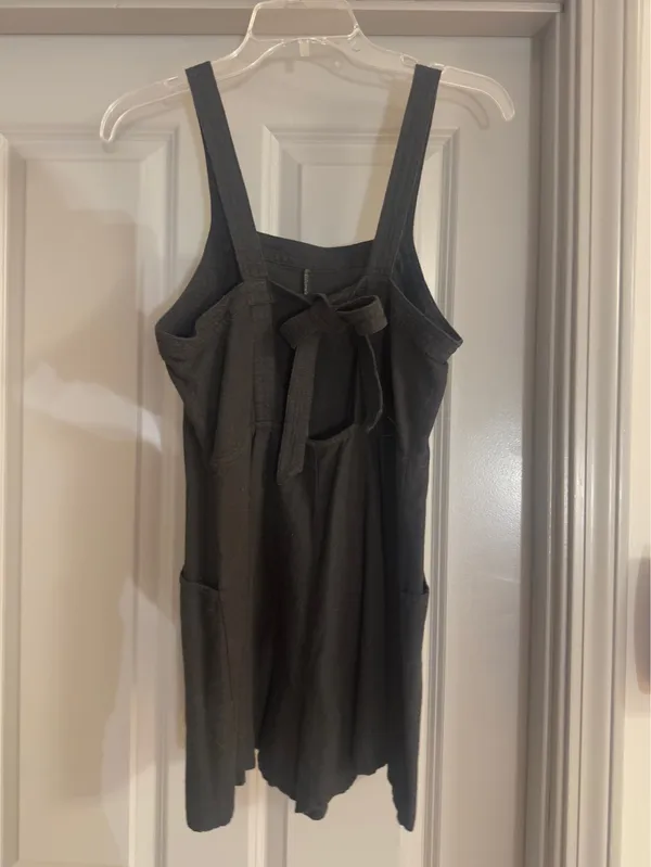 Abound Black Linen Romper - Image 2