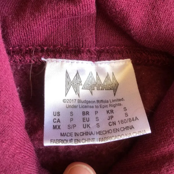 Def Leppard Hoodie Sweatshirt EUC Lace Small - Image 5