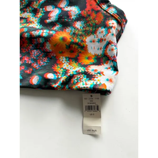 OFFLINE by Aerie Goals Floral Medium Support Sports Bra Black Multi S NWT - Image 3