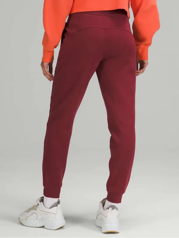 Lululemon Women’s Scuba High-Rise Jogger Pants Cotton Terry Mulled Wine 14 - Image 2