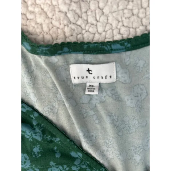 True Craft Green Floral Tiered V Neck Long Sleeve Peplum Blouse Top‎ XL - Image 4