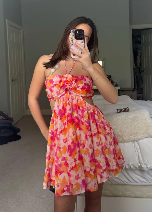 Boutique Floral sunset flowy dress - Image 2