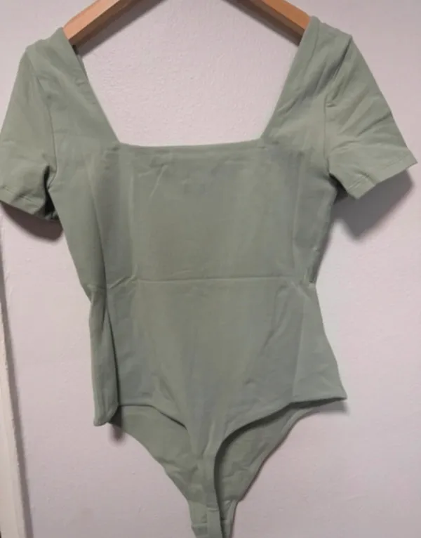 Aritzia Contour Squareneck Bodysuit - Terrace Sage - Image 2
