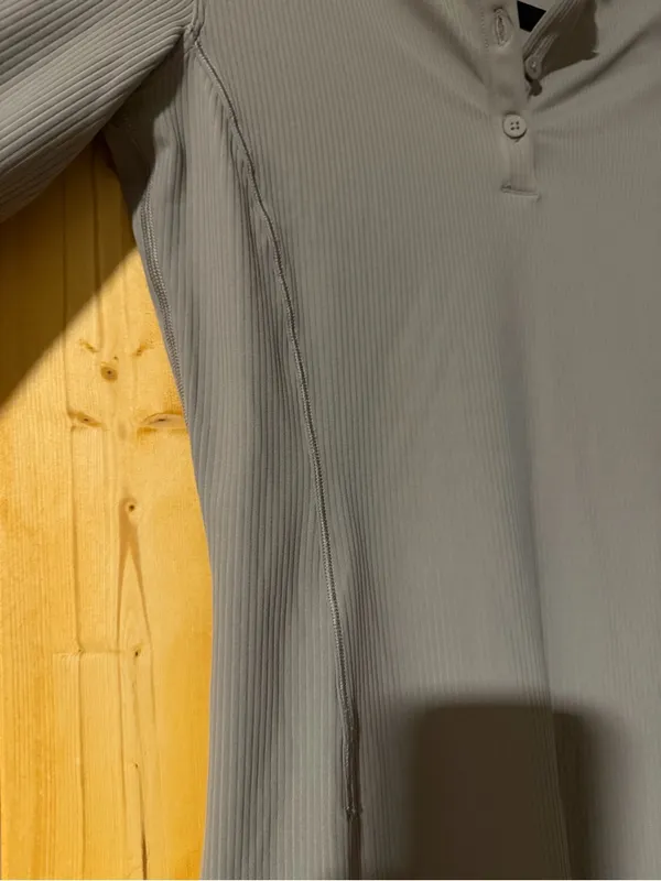 Lululemon All Aligned Ribbed Long-Sleeve Henley Dress Size 6 Gray- EUC - Image 13