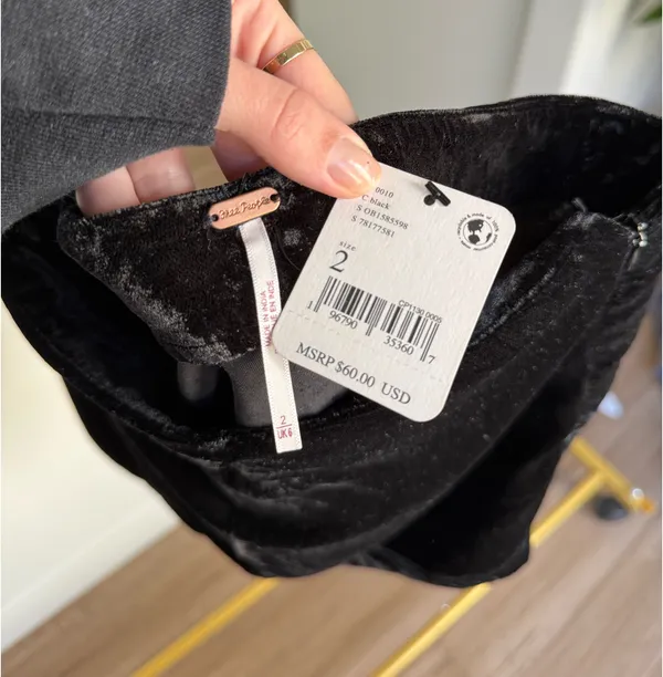 Free People Velvet Mini Skirt - Image 3