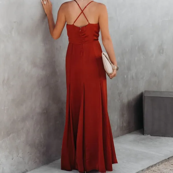 VICI | Hey Bella Satin Cowl Neck Maxi Dress - Image 4