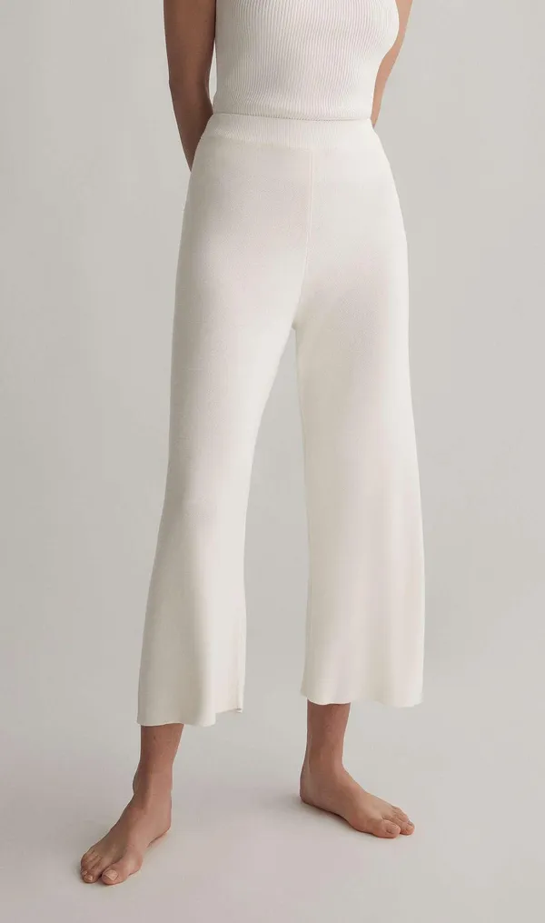 Oysho knitted high waist Cream pants - Image 2