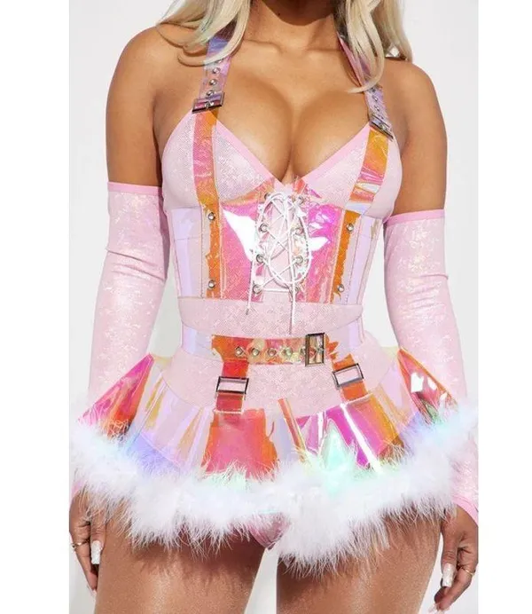 NEW Starline Rave Angel Costume Size Medium Pink - Image 4