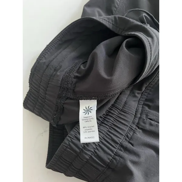 Athleta La Viva Pant Black Ruched Jogger Pants Women’s Size 8P - Image 5