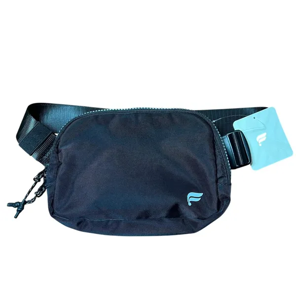 Fabletics Belt Bag Unisex Small Black Nylon Crossbody Fanny Pack Travel Gym NEW - Image 10