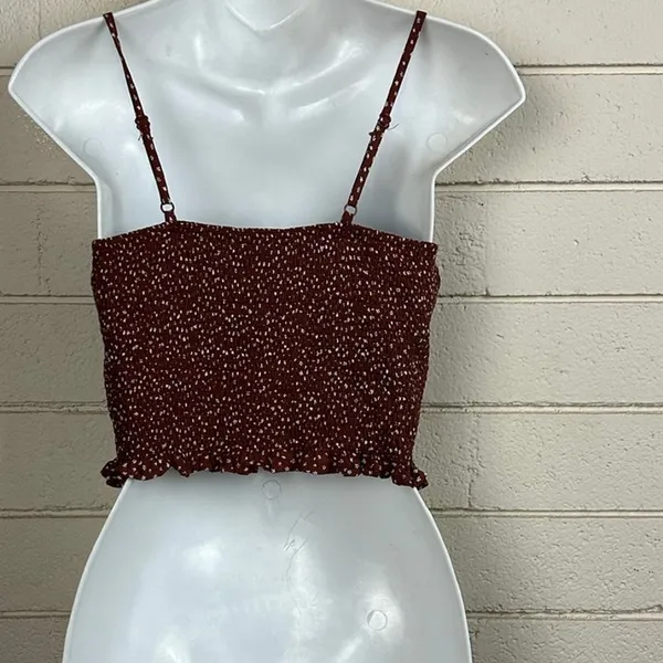 PacSun LA Hearts Brown Ruched Tank size S NWT - Image 5