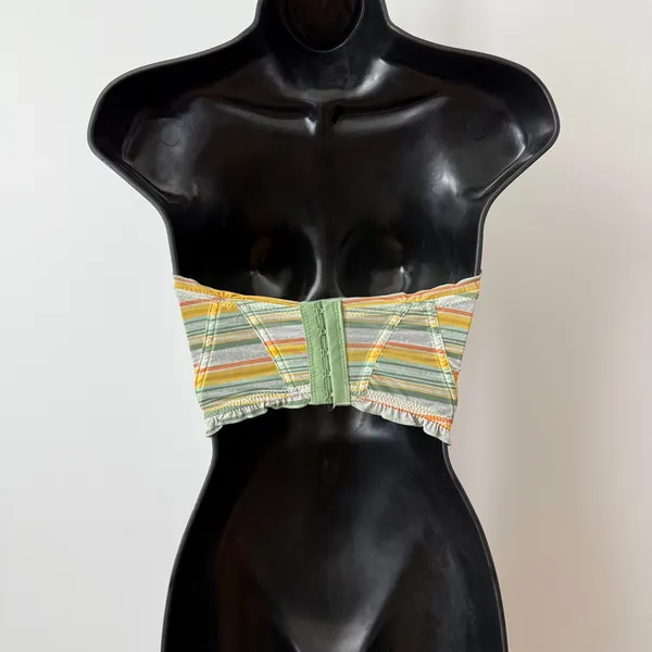 Out From‎ Under sz S Urban Outfitters Striped Bustier Corset Top Yellow Boho - Image 4