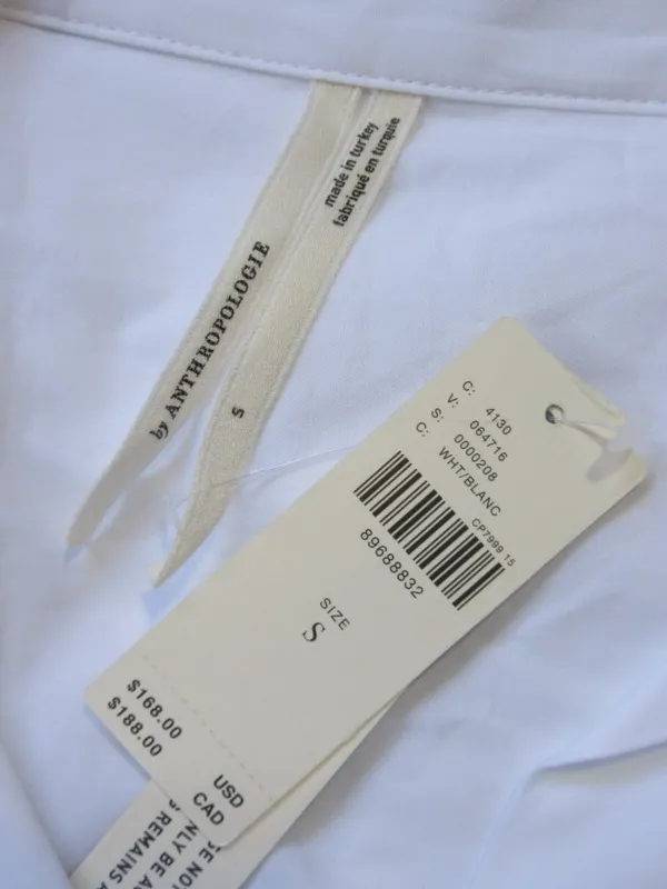 NWT by Anthropologie Somerset Maxi in White Cotton Shirt Edition Dress S - Image 5