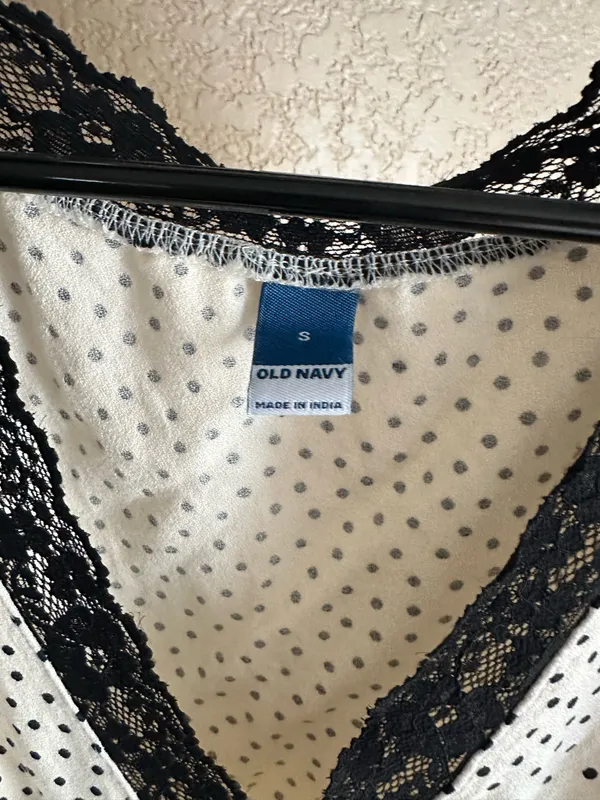 Old Navy Black and White Polka Dot dress - Image 2