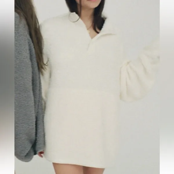 Skims Cozy Plush Cream Pullover Sherpa - Image 3