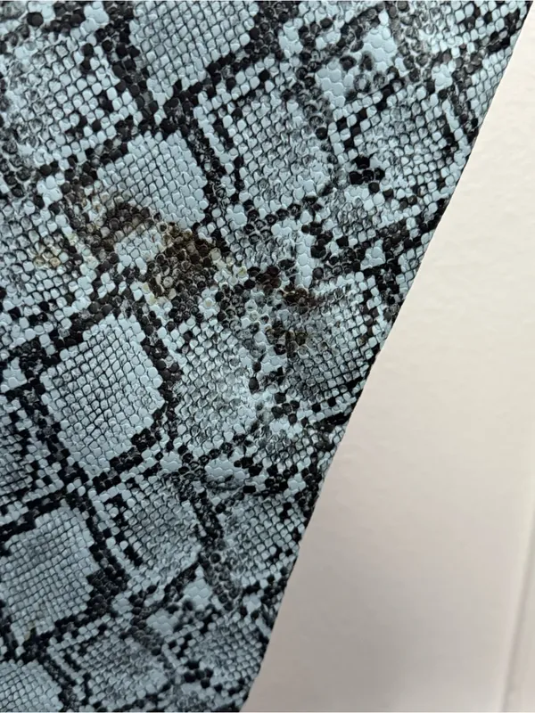 Gianni Bini Blue Snake Print Pointed Thigh High Boots 7 - Image 3