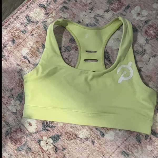 Peloton small green yellow sports‎ bra - Image 2