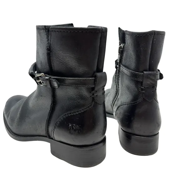 Frye Melissa Seam Short Boots‎ Leather Black Size US 6 - Image 11