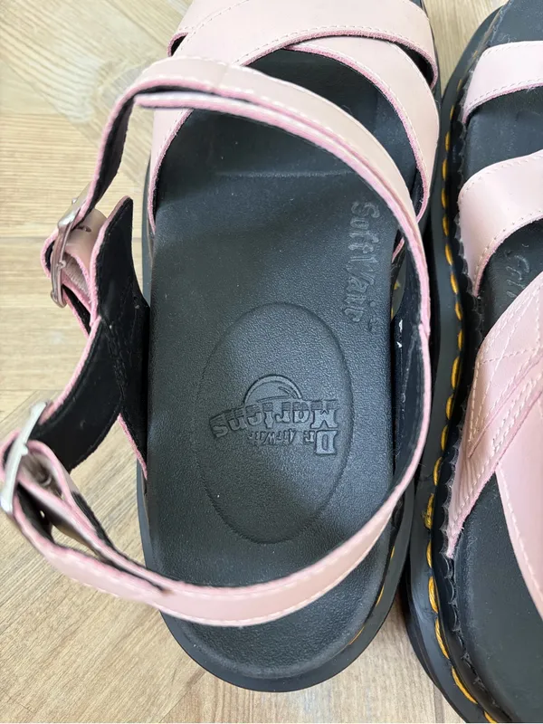 Dr Martens Voss II Sandal Powder Pink Size 10 Iridescent Leather Summer Goth - Image 6