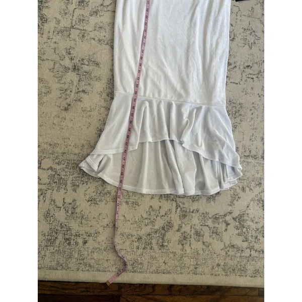 Lulus How Much I Care White Velvet Off-the-Shoulder Midi Dress Size XL Bridal - Image 7