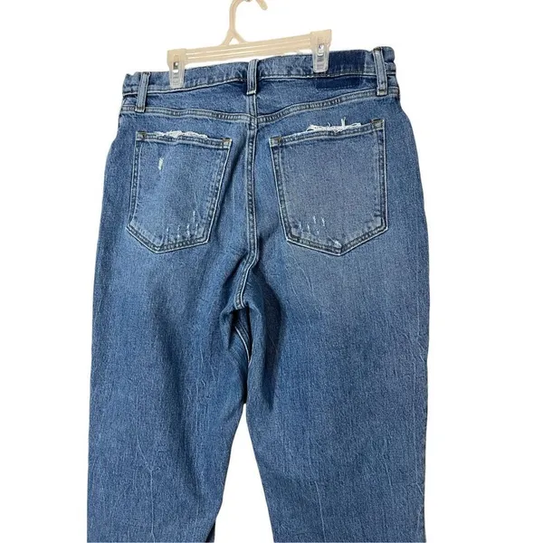 Abercrombie & Fitch Curve Love Ultra‎ High Rise 90s Straight Jeans Size 32/14 - Image 7