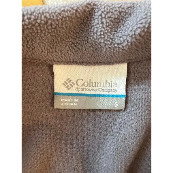 Columbia Women's Gray glacial Fleece 1/4 zip mock neck activewear pullover Small - Image 6