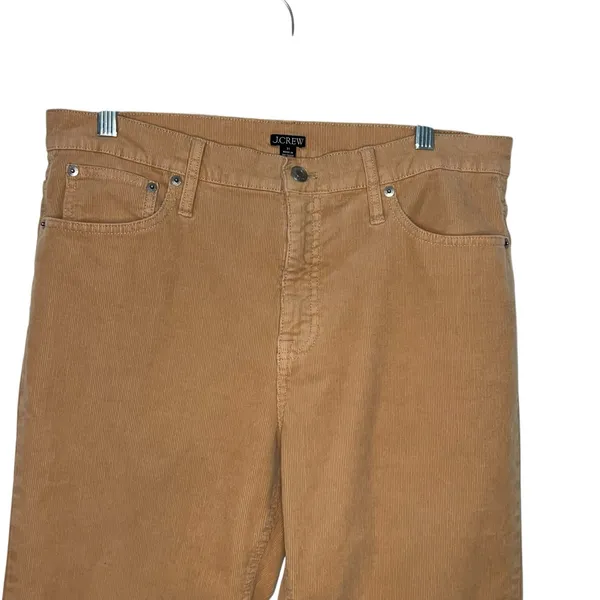 J. Crew Slim Demi Boot Cut Pants Corduroy Tan Khaki Women Sz 31 Preppy‎ BM744 - Image 2