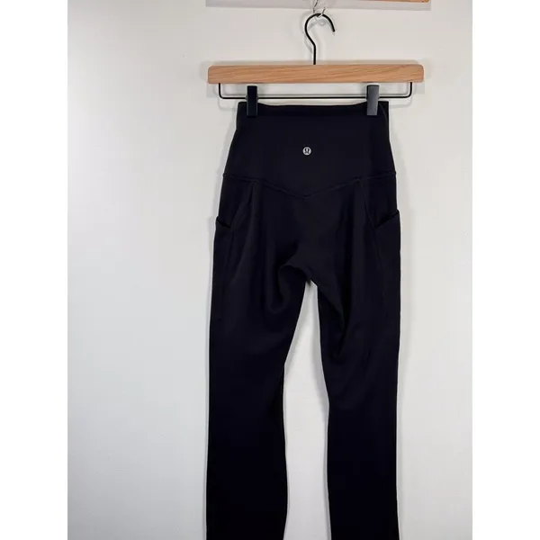 Lululemon Womens Leggings Black Align High Rise Pant Pockets 25" Stretch Size 2 - Image 7