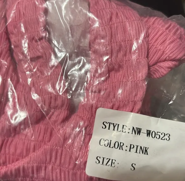 🆕 NIB Naked Wardrobe | Bubblegum Pink Smocked Bikini - Image 6